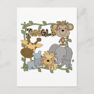 Carte Postale Baby Jungle Animaux Tshirts et cadeaux