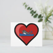 Carte Postale Baby Narwhal Love (Debout devant)