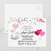 Carte Postale Baby shower (Devant / Derrière)