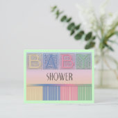 Carte postale baby shower (Debout devant)