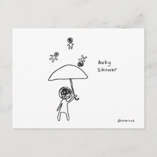 Carte postale baby shower
