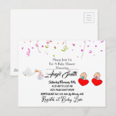 Carte Postale Baby shower (Devant / Derrière)
