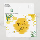 Carte postale Baby shower à la floraison de miel (Devant / Derrière)