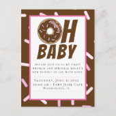 Carte Postale Baby shower à saupoudrer de chocolat Demande de ca (Devant)