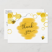 Carte postale Baby shower abeille (Devant / Derrière)