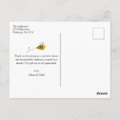 Carte postale Baby shower abeille (Dos)