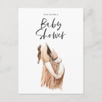 Baby shower aquarelle illustration script simple