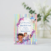 Carte Postale Baby shower Baby Boy Bubbles & Unicorns (Debout devant)