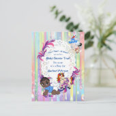 Carte Postale Baby shower Baby Boy Bubbles & Unicorns (Debout devant)