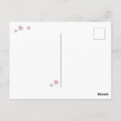 Carte Postale BABY SHOWER | Bébé Fille Baleine Sirène Plage (Dos)