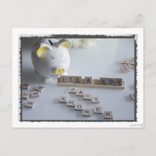 Carte postale baby shower Boy (Devant)