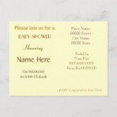 Carte Postale baby shower budget mignon Invitation (Dos)