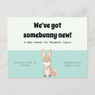 Carte Postale Baby shower Bunny