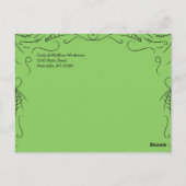 Carte Postale Baby shower Casquette sorcière Halloween (Dos)