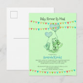 Carte Postale Baby shower Chat Et Kitten Invitation Par Courrier (Devant / Derrière)