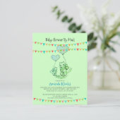 Carte Postale Baby shower Chat Et Kitten Invitation Par Courrier (Debout devant)