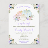 Carte Postale Baby shower Citrouille Cute Pastel (Devant)