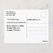 Carte postale Baby shower CUTE (Dos)