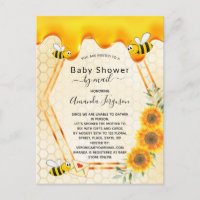Baby shower d'abeille par la poste gouttes de miel