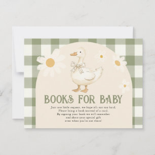 Carte Postale Baby shower Daisy Green Goose Livres pour bébé