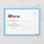 Carte Postale Baby shower d'anniversaire du train Chugga chugga (Dos)