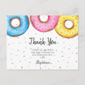 Carte Postale Baby shower d'aquarelle Donuts (Devant)