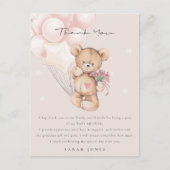Carte Postale Baby shower d'attente de l'ours blanc mou (Devant)