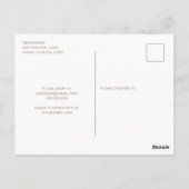 Carte Postale Baby Shower d'Automne Élégant Citrouilles Mignon (Dos)