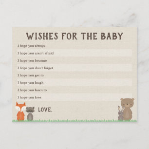 Carte Postale Baby shower de bois Wives for Baby Cards