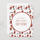 Carte Postale Baby shower de champignons mignons Jardin Forêt Me (Devant / Derrière)