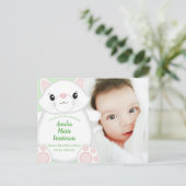 Carte Postale Baby shower de chat Kitty (Debout devant)