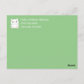 Carte Postale Baby shower de chat Kitty (Dos)