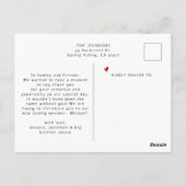 Carte Postale Baby shower de collection photo moderne 12 Merci (Dos)