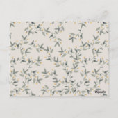 Carte Postale Baby shower de feuillage de Lion d'aquarelle bois  (Dos)