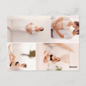 Carte Postale Baby shower de la Bow rouge fleur sauvage (Dos)