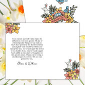 Carte Postale Baby shower de Pâques Merci de printemps