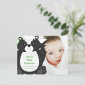 Carte Postale Baby shower de peau Animaux boisés (Debout devant)