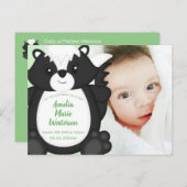Carte Postale Baby shower de peau Animaux boisés (Devant / Derrière)