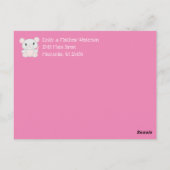 Carte Postale Baby shower de souris rose (Dos)