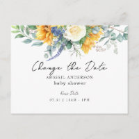 Baby shower de tournesol jaune Modifier la date