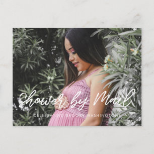 Carte Postale Baby shower de typographie moderne par mail photo