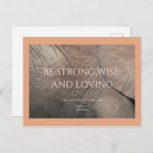 Carte Postale Baby shower d'éléphant de pêche (Devant / Derrière)