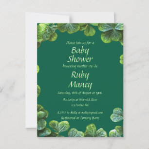 Carte Postale Baby shower des Cloches Vertes