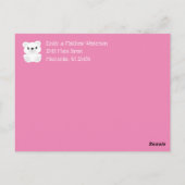 Carte Postale Baby shower d'ours polaire rose (Dos)