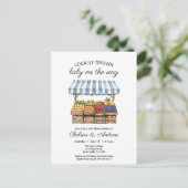 Carte Postale Baby shower du marché des fermiers cultivé localem (Debout devant)