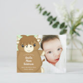 Carte Postale Baby shower écossais Highland Cow (Debout devant)