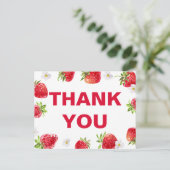 Carte Postale Baby Shower Estival aux Fruits de Fraise Mignons (Debout devant)