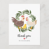 Carte Postale Baby Shower Ferme de Poulet (Devant)