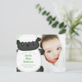 Carte Postale Baby Shower Ferme Mouton (Debout devant)