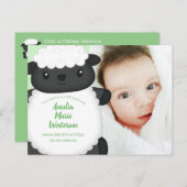 Carte Postale Baby Shower Ferme Mouton (Devant / Derrière)